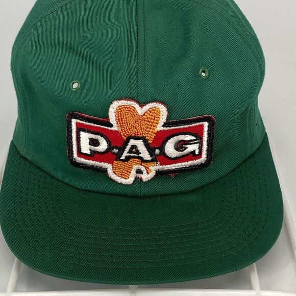 Vintage PAG Seeds Snapback Trucker Hat Patch Green K-Brand USA Size L-XL (H2) - Picture 2 of 11